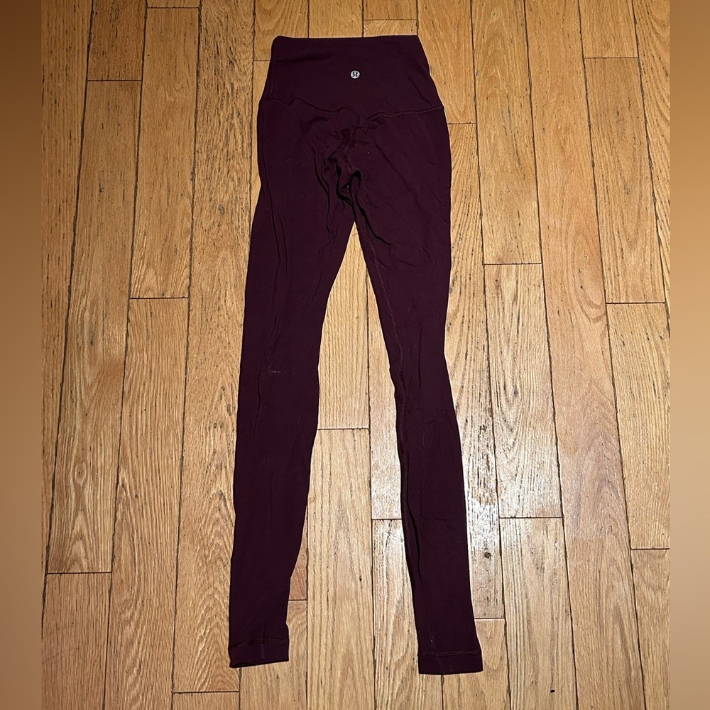 Burgundy Lululemon leggings size 2